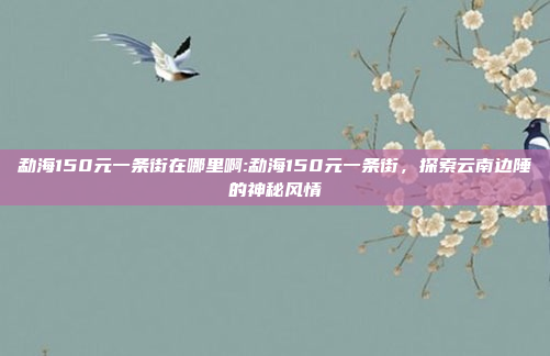 勐海150元一条街在哪里啊:勐海150元一条街，探索云南边陲的神秘风情