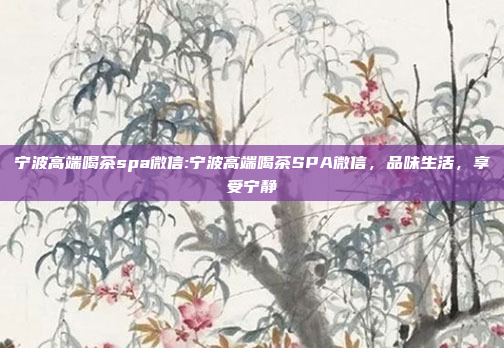 宁波高端喝茶spa微信:宁波高端喝茶SPA微信，品味生活，享受宁静