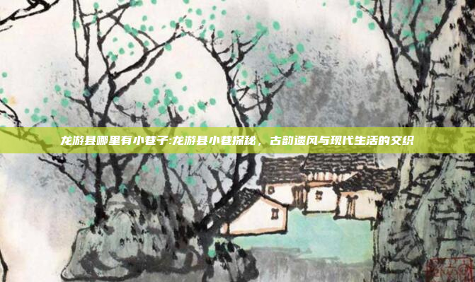 龙游县哪里有小巷子:龙游县小巷探秘，古韵遗风与现代生活的交织