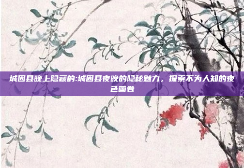 城固县晚上隐藏的:城固县夜晚的隐秘魅力，探索不为人知的夜色画卷