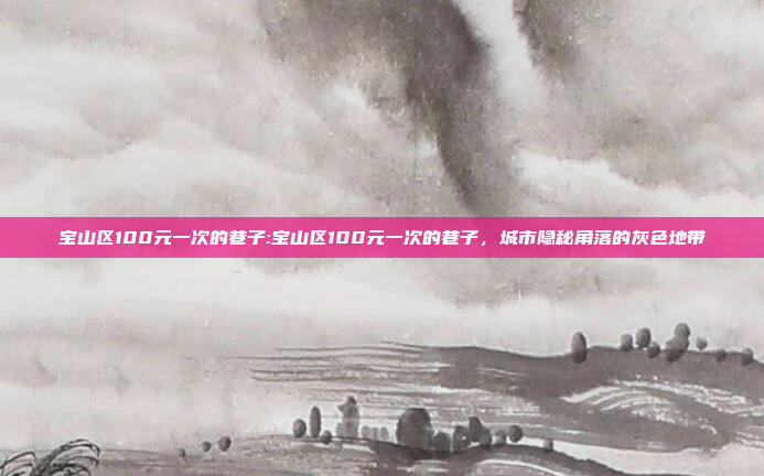 宝山区100元一次的巷子:宝山区100元一次的巷子，城市隐秘角落的灰色地带