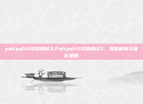 palipali2线路测试3:Palipali2线路测试3，深度解析与优化策略