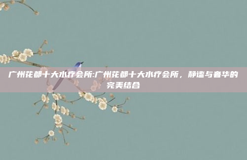 广州花都十大水疗会所:广州花都十大水疗会所，静谧与奢华的完美结合